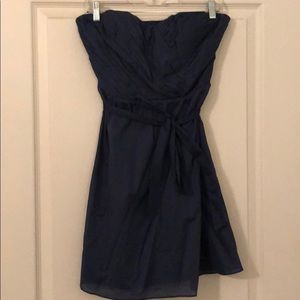 Express Blue Strapless Dress